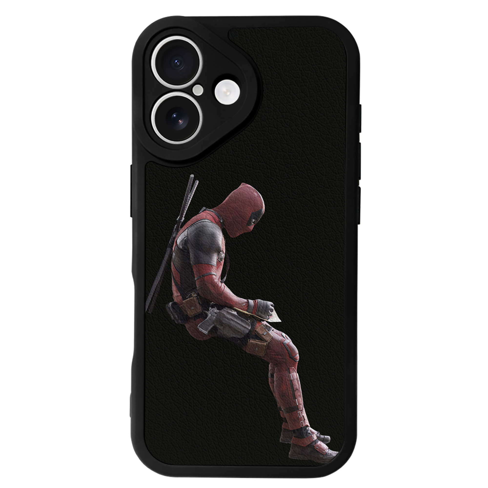 （画像用） Deadpool デッドプール 【iPhone 16シリーズ対応】シリコンスマホケース（レザー調） 材質：シリコン